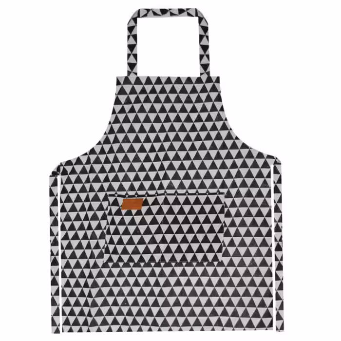 لینوود پیشبند طرح مثلثی سفید-مشکی
