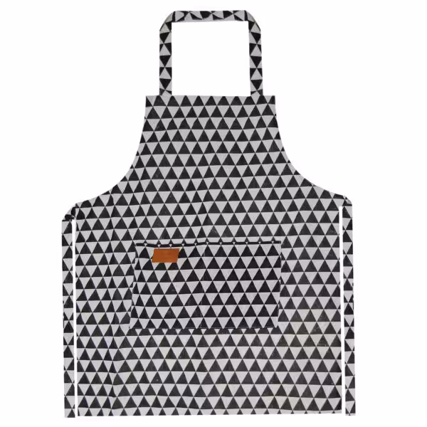 لینوود پیشبند طرح مثلثی سفید-مشکی