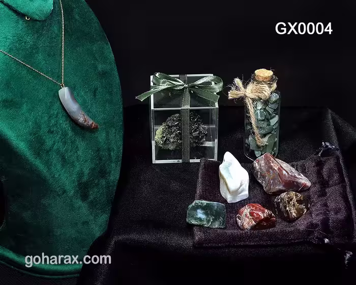 پک هدیه سنگ های زینتی و جواهرات