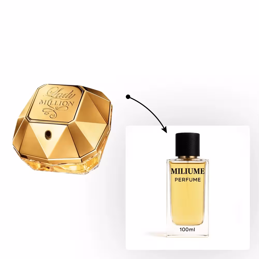 اسانس عطر Paco Rabanne Lady Million برند Argeville - کد 1262 - پاکو رابان لیدی میلیون 100ML - میلیوم پرفیوم