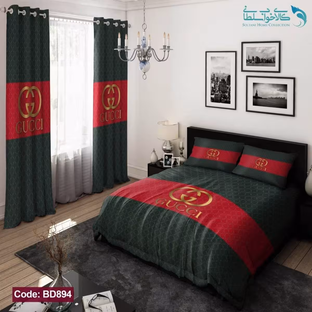 روتختی طرح گوچی دو نفره کد BD894