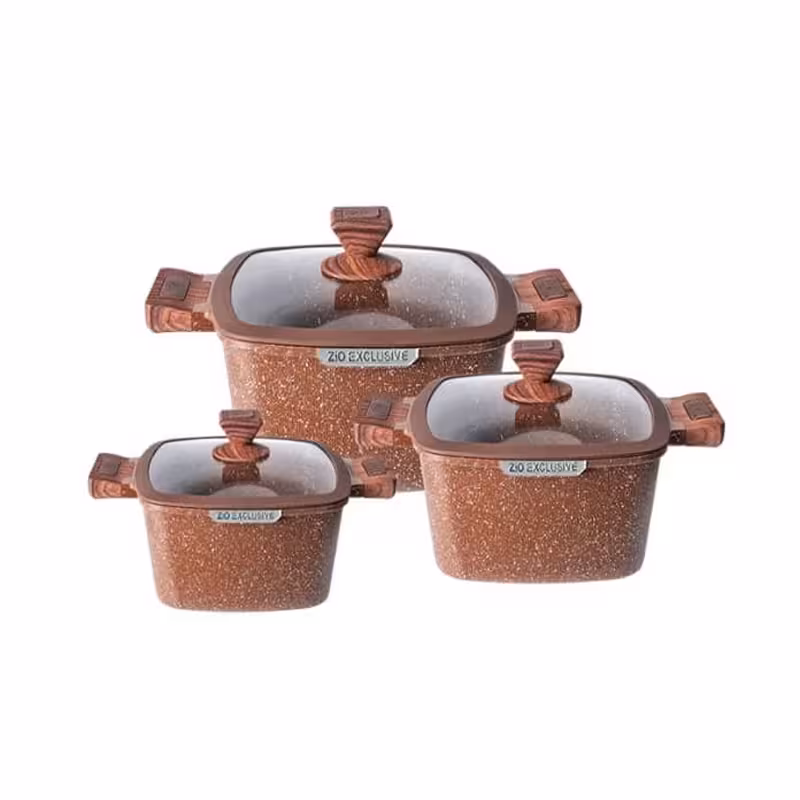 سرویس قابلمه 6 پارچه مربعی جامبو زیو Z-8350-30