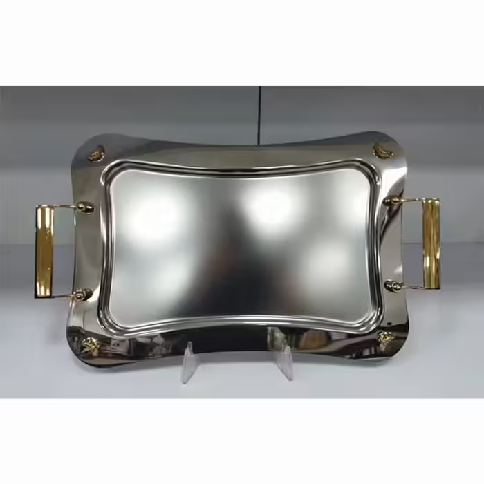 سینی آلفا کوچک پایه دار کد70077 ساده B0011   A1S5G