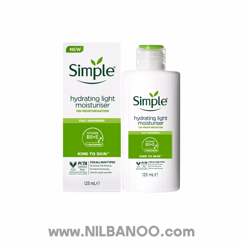 کرم مرطوب کننده و آبرسان سیمپل مدل 12 ساعته light