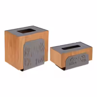 ست سطل و جای دستمال کاغذی رزاری کد 747 رنگ طوسی