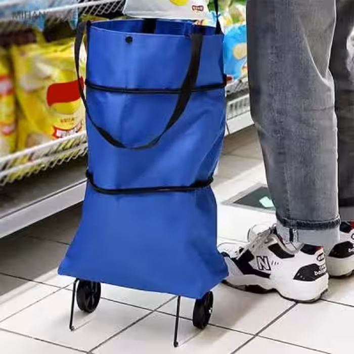 ساک خرید تاشو چرخ دار