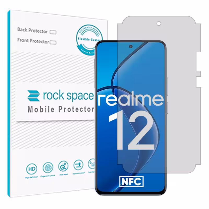 گلس ریلمی Realme 12 5G مدل نانو هیدروژل شفاف برند راک اسپیس کد M