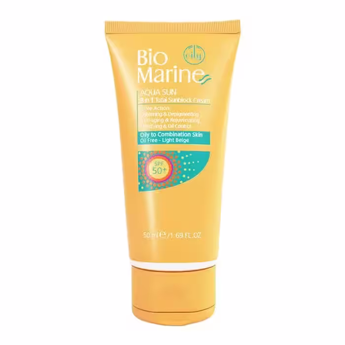 ضدآفتاب رنگی  spf50 بایو مارین پوست چرب و مختلط Biomarine