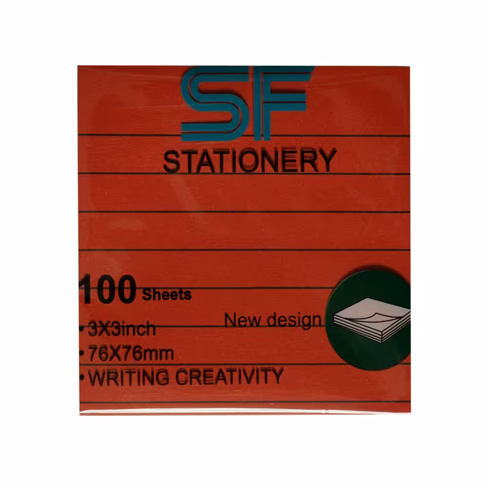 کاغذ یادداشت چسبدار100برگ76*76خطدار اس اف کدSF-327