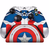 دسته ایکس باکس مدل Razer Wireless Controller & Quick Charging Stand for XBOX - Captain America Limited Edition مناسب Xbox series S-X