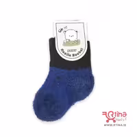 جوراب دخترانه و پسرانه حوله ای رنگ آبی تیره