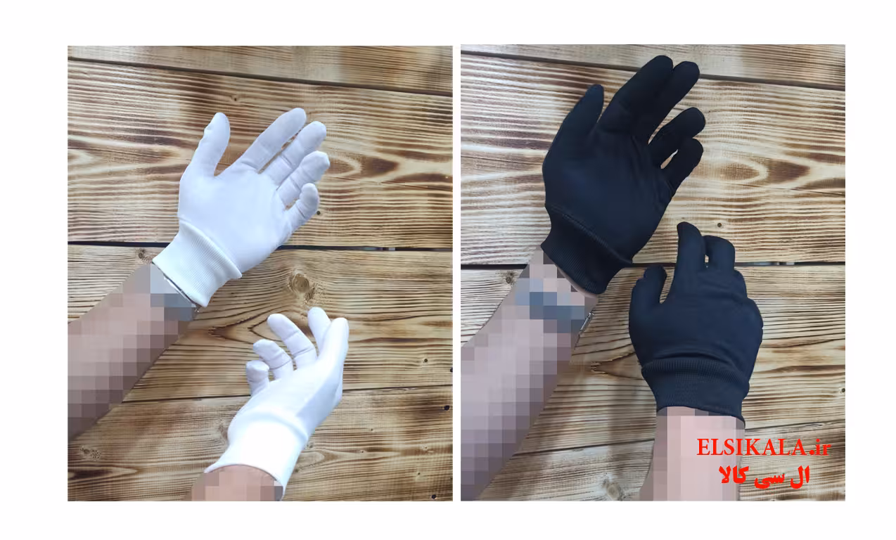 دستکش ضد حساسیت مشکی سفید