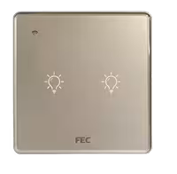 کلید وای فای لمسی دو پل FEC کد SW-02