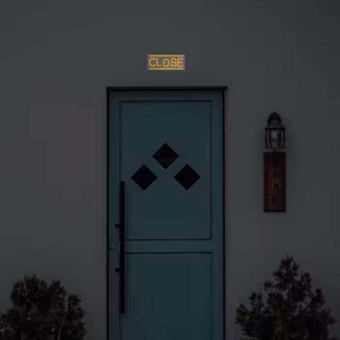 چراغ دیواری نئون دیزاین طرح Close_YL