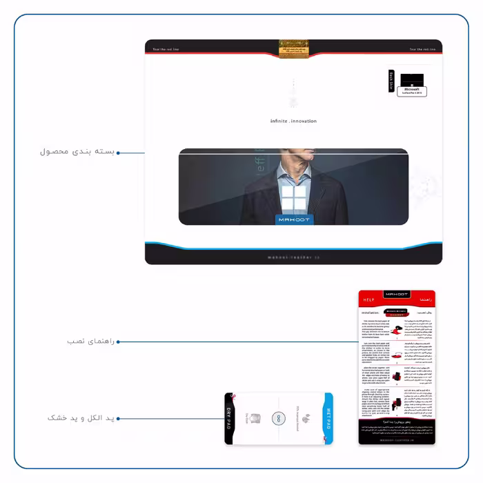 برچسب پوششی ماهوت مدل Jeff Bezos مناسب برای تبلت مایکروسافت Surface Pro 4 2015