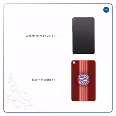 برچسب پوششی ماهوت مدل Bayern-Munchen مناسب برای تبلت شیائومی Mi Pad 4 2018