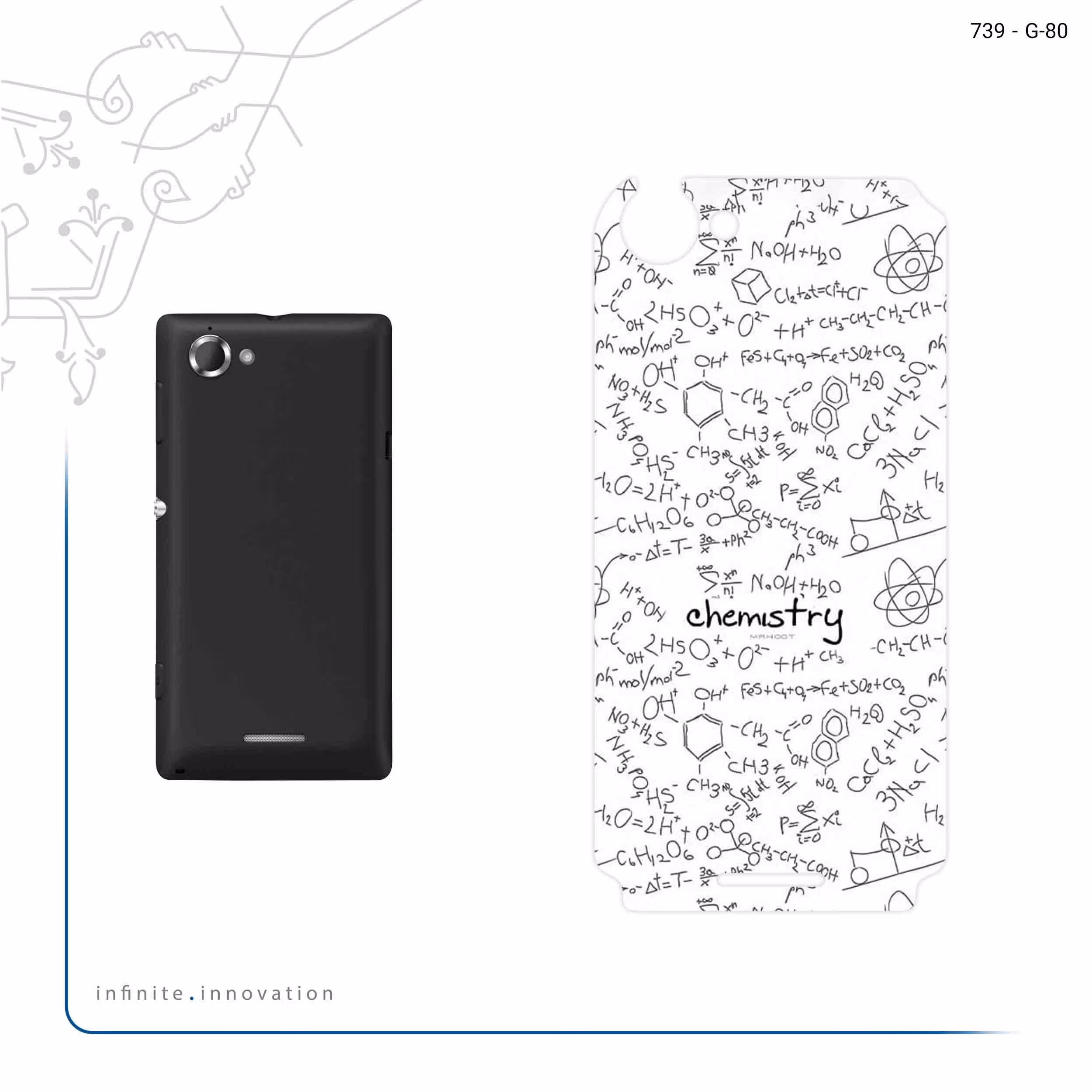 برچسب پوششی ماهوت مدل Chemistry Science مناسب برای گوشی موبایل سونی Xperia L