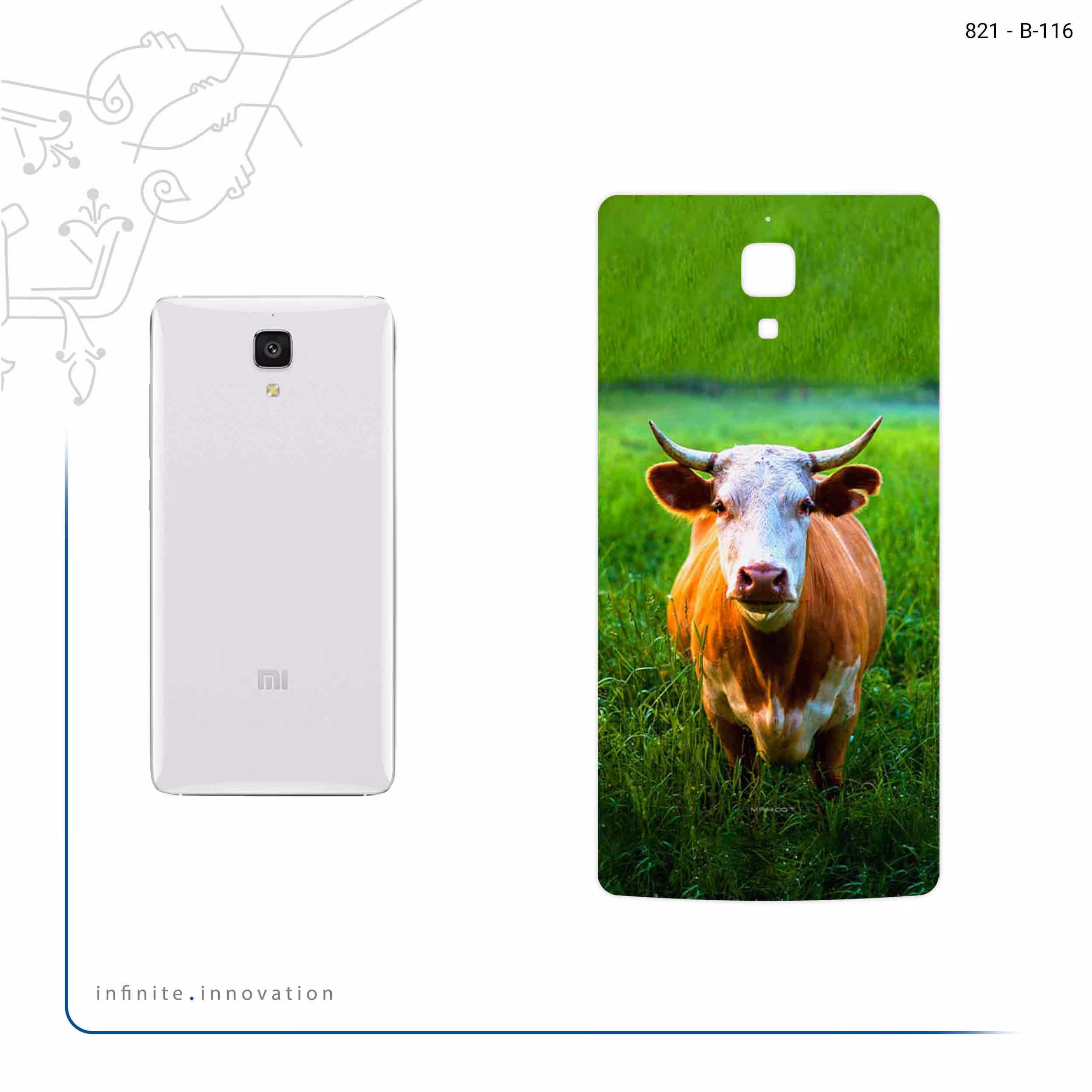 برچسب پوششی ماهوت مدل Cow مناسب برای گوشی موبایل شیائومی Mi 4