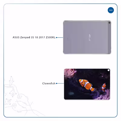 برچسب پوششی ماهوت مدل Clownfish مناسب برای تبلت ایسوس Zenpad 3S 10 2017 Z500KL