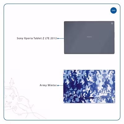 برچسب پوششی ماهوت مدل Army-Winter مناسب برای تبلت سونی Xperia Tablet Z LTE 2013