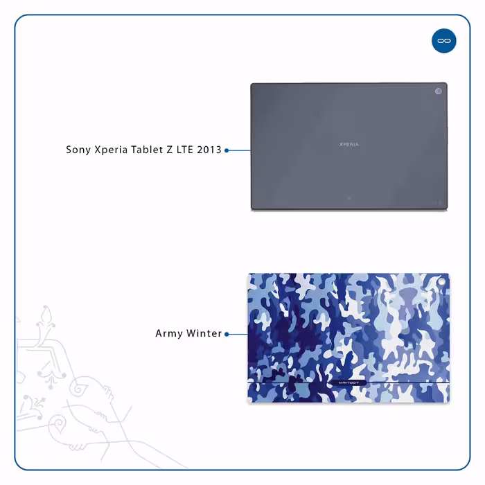 برچسب پوششی ماهوت مدل Army-Winter مناسب برای تبلت سونی Xperia Tablet Z LTE 2013