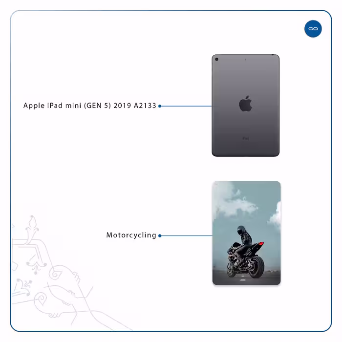 برچسب پوششی ماهوت مدل Motorcycling مناسب برای تبلت اپل iPad mini (GEN 5) 2019 A2133