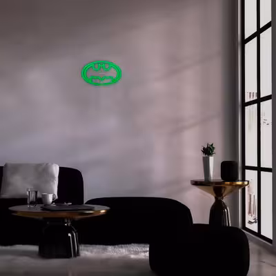 چراغ دیواری نئون دیزاین طرح Batman_GR