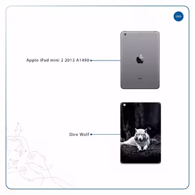 برچسب پوششی ماهوت مدل Dire Wolf مناسب برای تبلت اپل iPad mini 2 2013 A1490