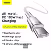 کابل تبدیل USB-C باسئوس مدل Cafule Series Metal Data Cable (100W) طول 1 متر