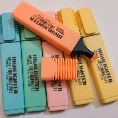 ماژیک علامت گذار مدل office مجموعه 6 عددی