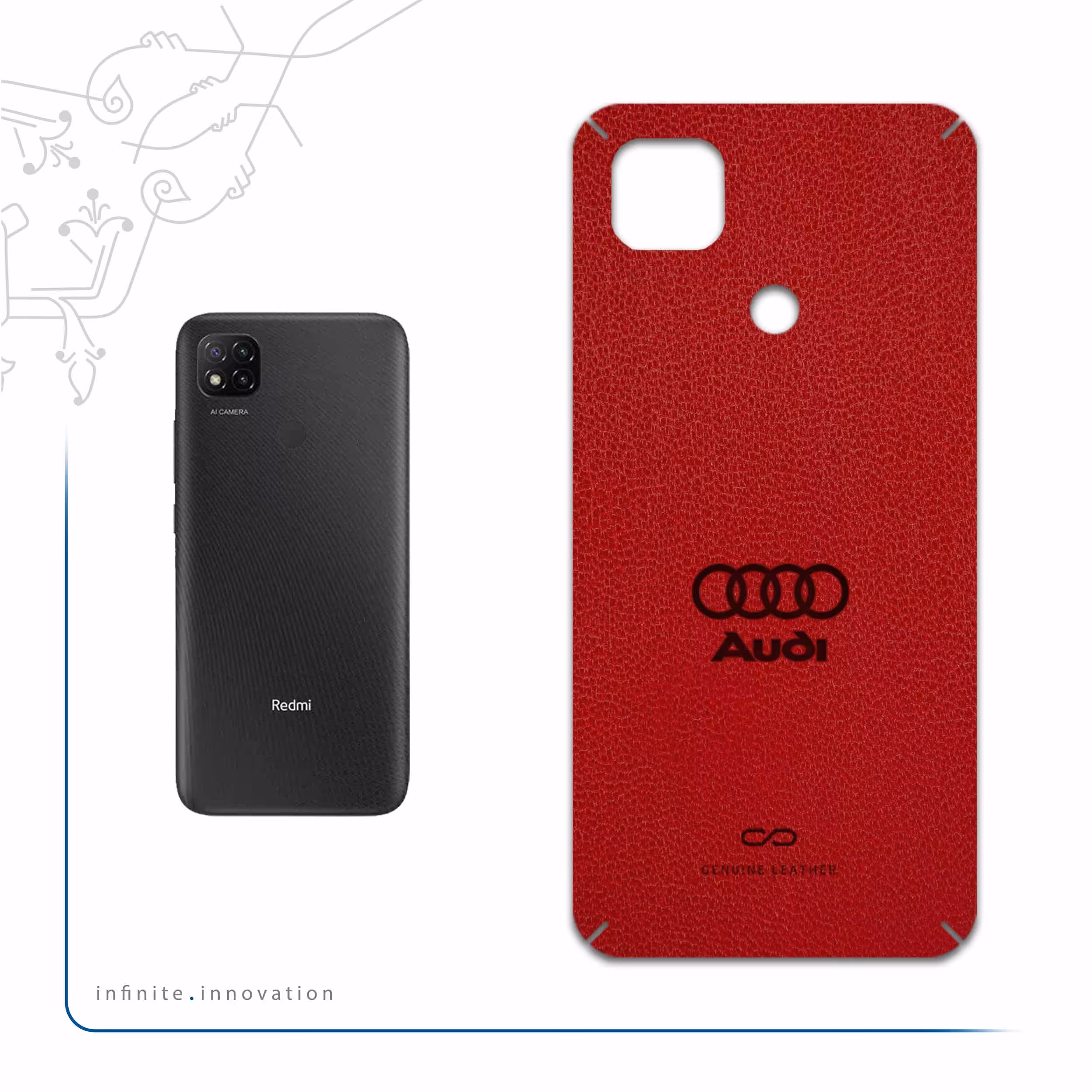 برچسب پوششی ماهوت مدل RL-AUDI مناسب برای گوشی موبایل شیائومی Redmi 9 Activ