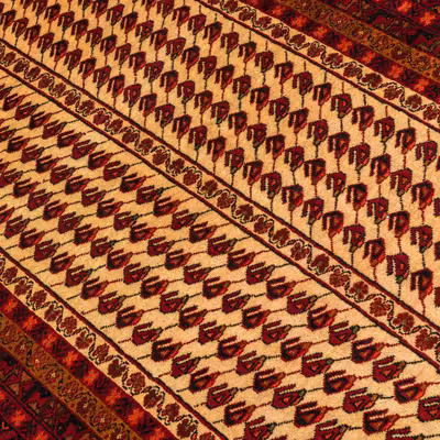 فرش دستبافت دو و نیم متری مدل نقشه بلوچ  کد 34.2780