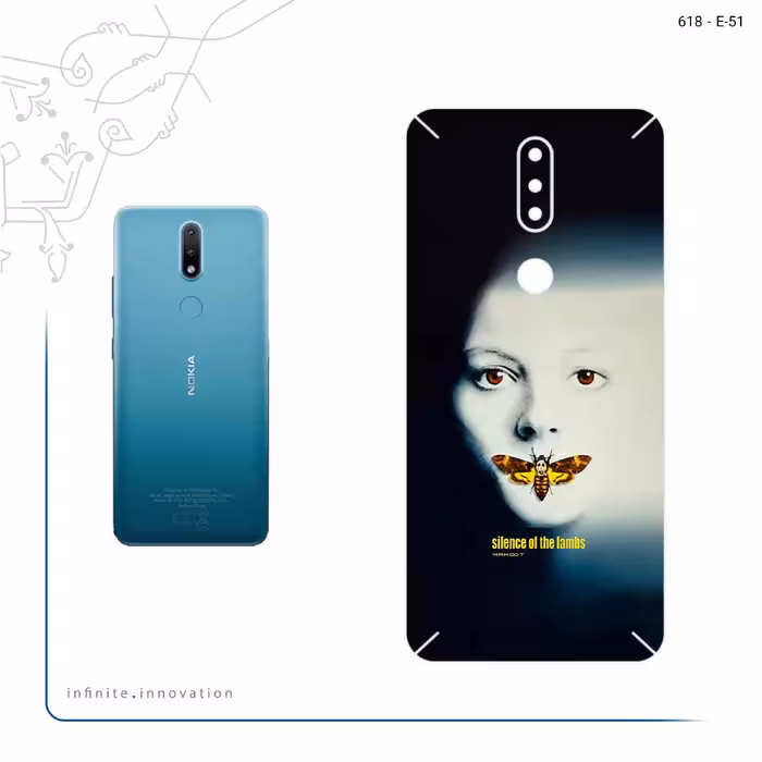 برچسب پوششی ماهوت مدل Silence of the Lambs مناسب برای گوشی موبایل نوکیا 2.4