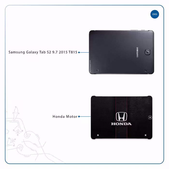 برچسب پوششی ماهوت مدل Honda Motor مناسب برای تبلت سامسونگ Galaxy Tab S2 9.7 2015 T815