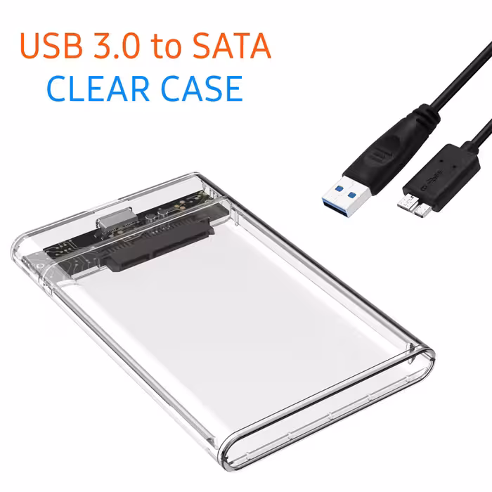 قاب هارد دیسک اکسترنال 2.5 اینچ مدل Glass