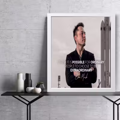 تابلو مدل انگیزشی Elon musk کدS1621-w