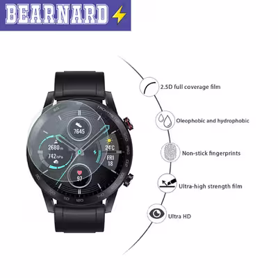 محافظ صفحه نمایش شیشه‌ای برنارد مدل SH-BR مناسب برای ساعت هوشمند سامسونگ Galaxy Watch 4 40mm بسته سه عددی