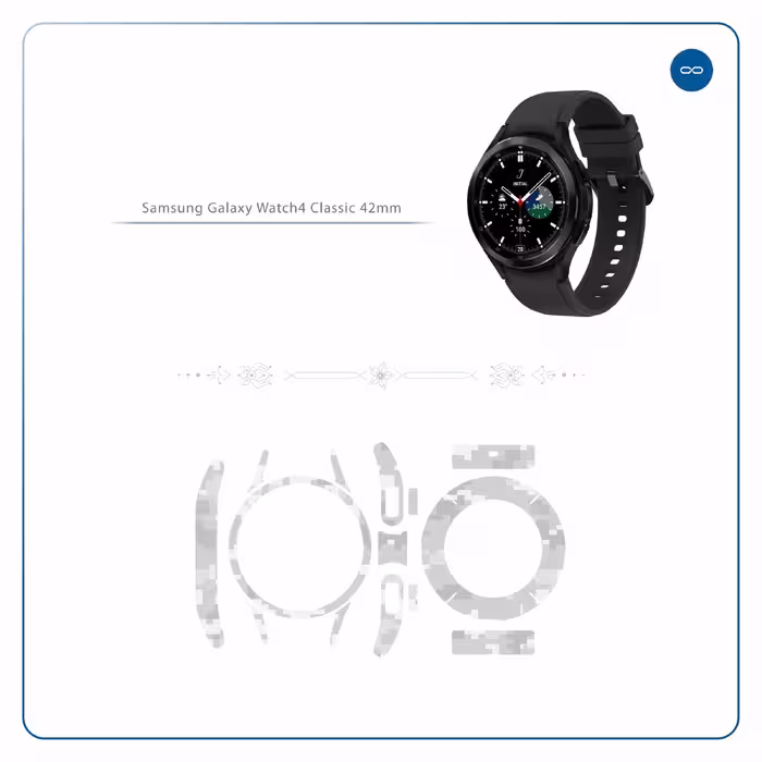برچسب ماهوت طرح Army Snow Pixel مناسب برای ساعت هوشمند سامسونگ Watch4 Classic 42mm