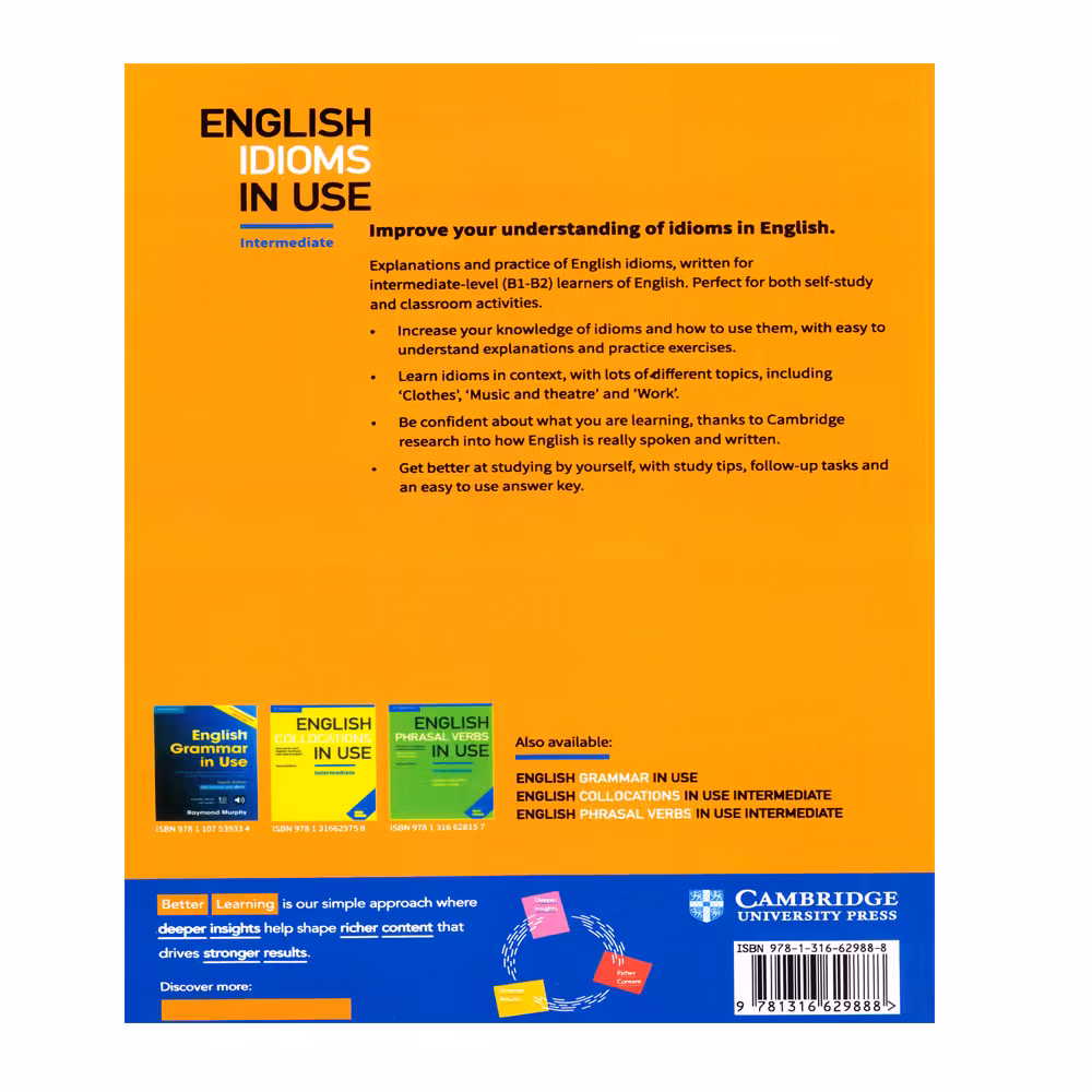 کتاب English Idioms In Use Intermediate اثر Michael McCarthy And Felicity O`dell انتشارات اشتیاق نور