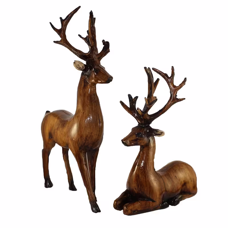 مجسمه طرح گوزن کد 1006 مجموعه 2 عددی