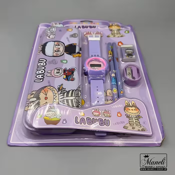 ست ساعت و لوازم تحریر دخترانه لبوبو |140406115