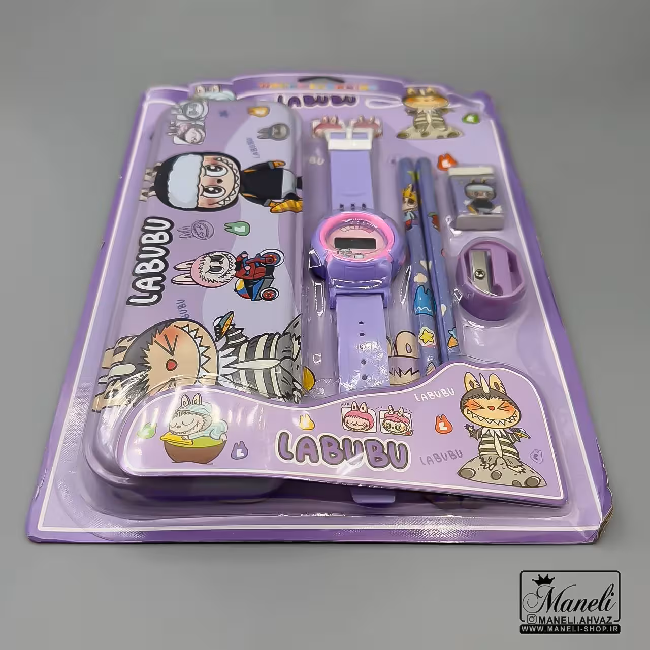 ست ساعت و لوازم تحریر دخترانه لبوبو |140406115