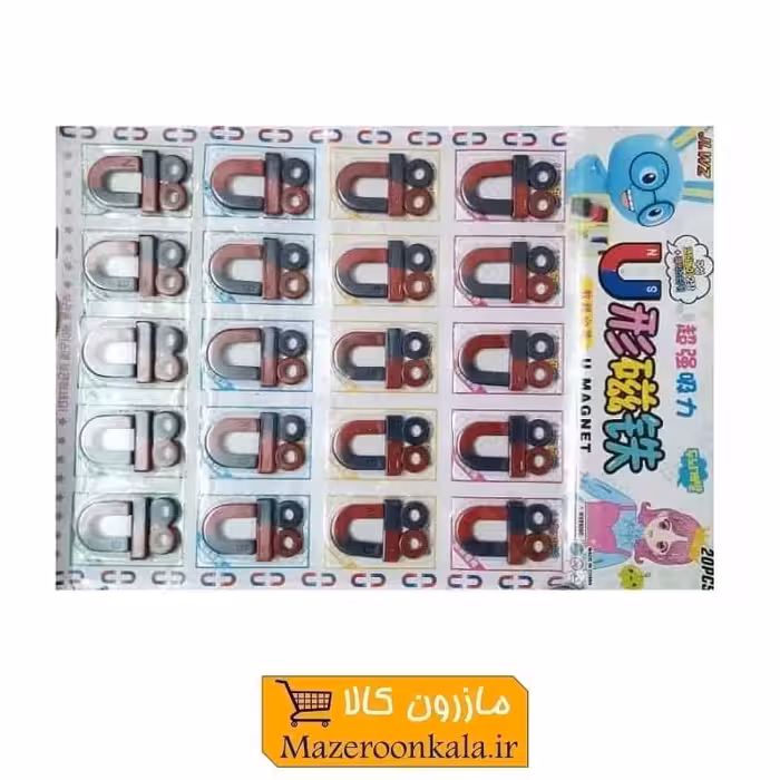 ست آهنربا یا آهن ربا 4 تکه اسباب بازی و دانش آموزی فروش ورق 20 عددی TAH-002