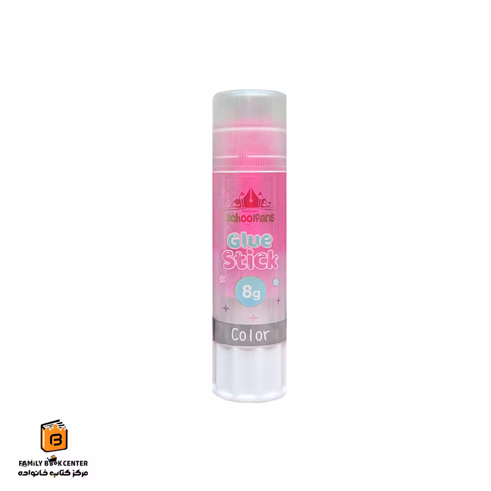 چسب ماتیکی 8 گرمی صورتی اسکول فنس (Schoolfans)