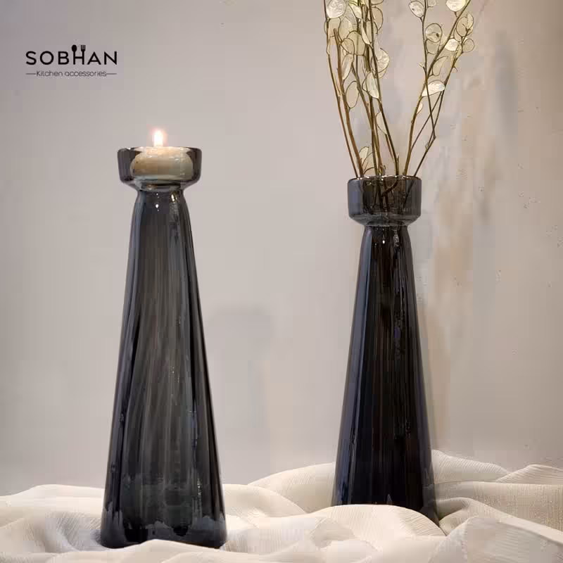 شمعدان و گلدان بلند