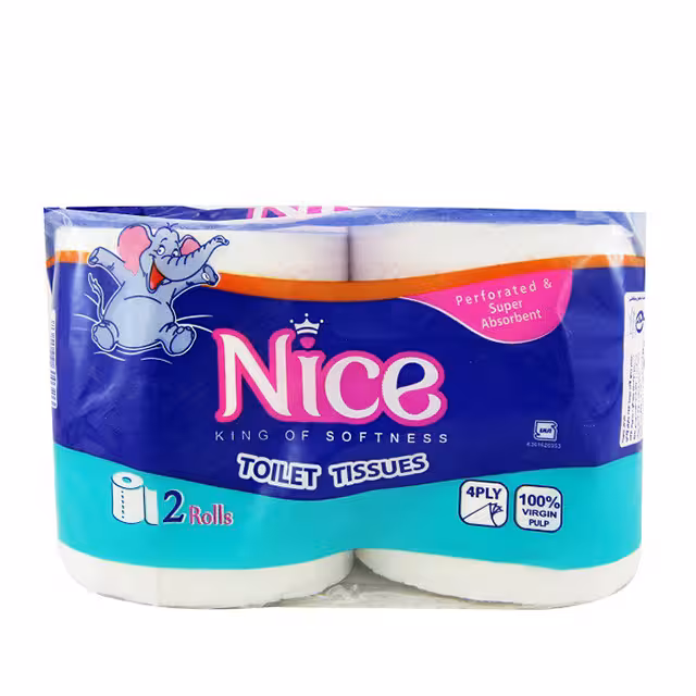 دستمال توالت چهار لایه نایس 2 عددی