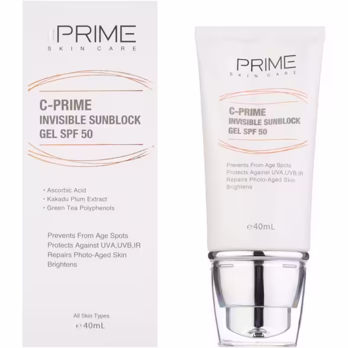پریم ژل ضدآفتاب ویتامین سی SPF50 مناسب انواع پوست 40ML