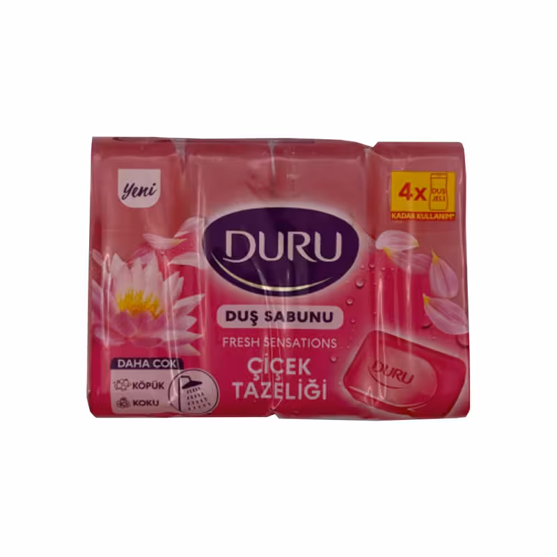 صابون شستشو دورو مدل CICEK TAZELIGI تحت لیسانس وزن600 گرم بسته 4 عددی