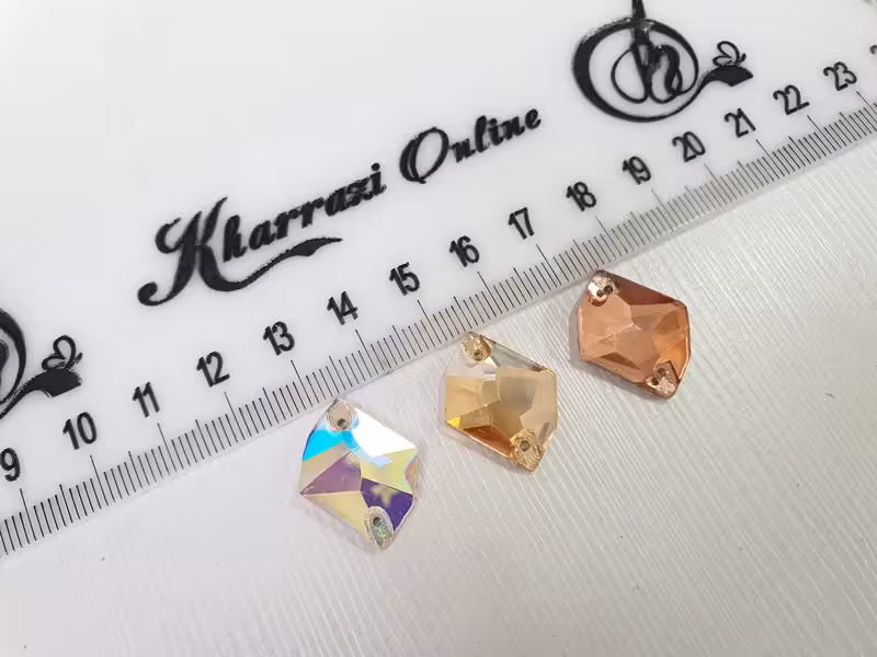 نگین دوختنی چند ضلعی 21*17 (3 عددی)