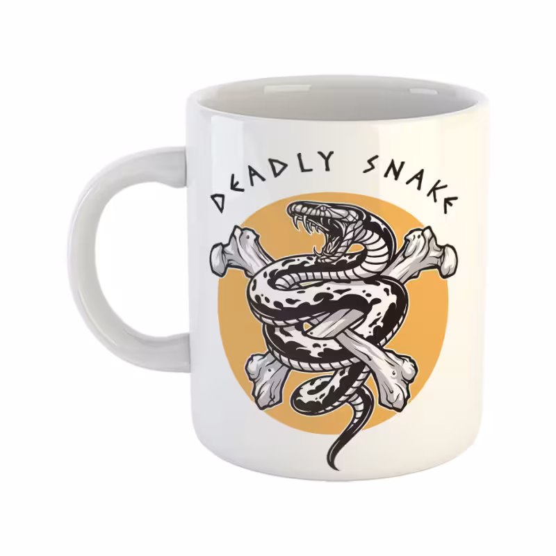 خرید ماگ-لیوان مار و استخوان Deadly Snake